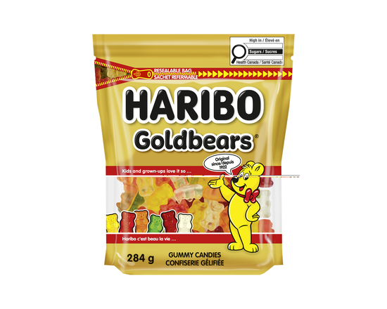 Haribo Goldbears, refermable, sans colorants artificiels - 284g