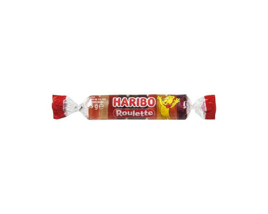 Haribo Roulette Gummy Candy Rolls, 25g