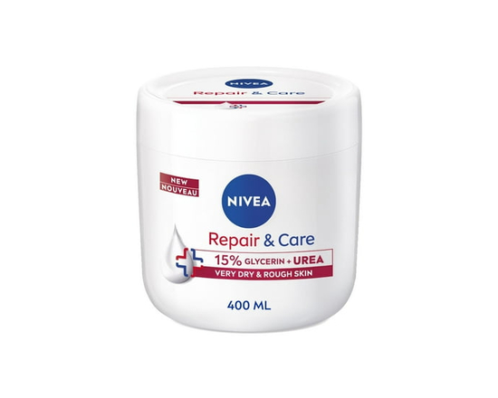 NIVEA Repair and Care crème multi-usage, 15% Glycérine + Urée, Peau très sèche et rugueuse, pot de 400 ml - 400 mL