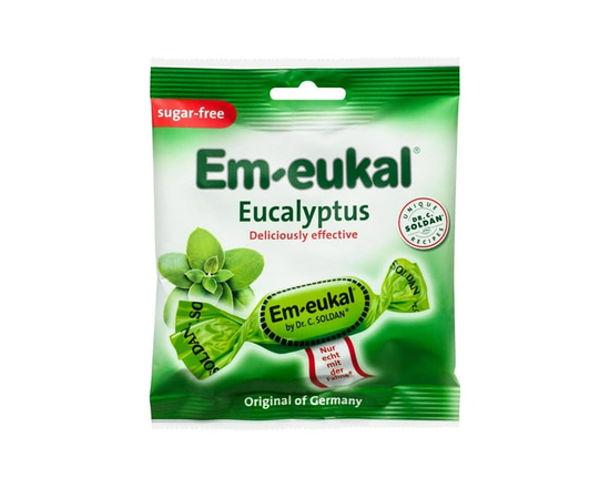 Em‑Eukal Sugar‑Free Eucalyptus Cough Drops by Dr. Soldan - 50g