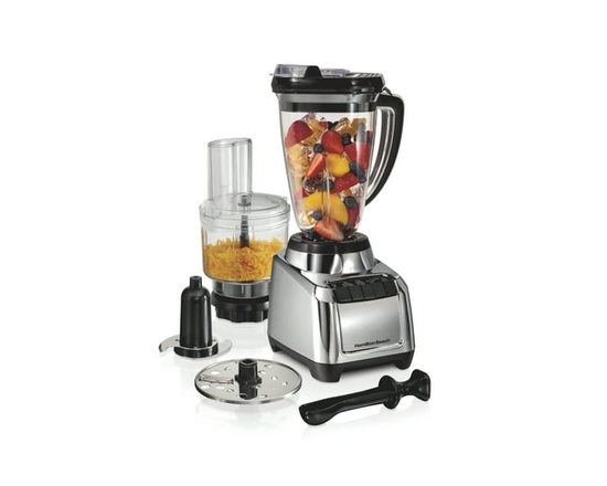 Hamilton Beach Multi Blend Kitchen System Blender and Food Processor, 48 oz Jar, 3 Cup Chopper, 700 Watts, Chrome, 53520JC