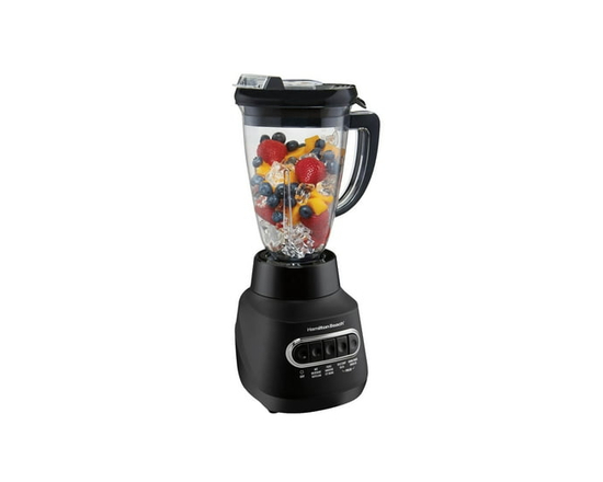 Hamilton Beach Multi-Blend® Blender with Stainless Steel Ice-Crushing Blades, 48 oz Jar, Black, 58180JC