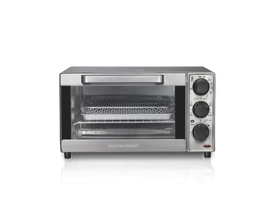 Hamilton Beach Sure-Crisp® Air Fryer Toaster Oven, 4-Slice Capacity, 0.4 cu. ft., Stainless Steel, Model 31403JC