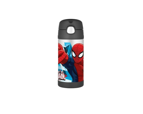 Thermos Funtainer Vacuum Insulated Stainless Steel 12 oz Straw Bottle, Spiderman