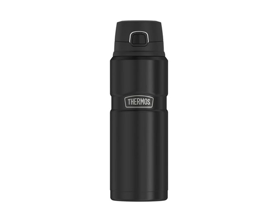 Thermos Vacuum Insulated Stainless Steel 24 oz Beverage Bottle, Black (Matte Black)