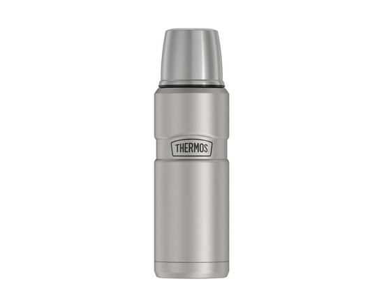 Thermos Stainless King Vacuum Insulated 16 oz Compact Bottle, Matte Steel (Silver)