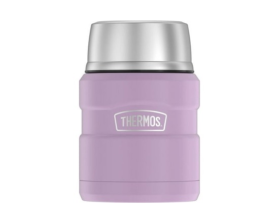 Thermos Vacuum Insulated Stainless Steel 16 oz Food Jar with Folding Spoon, Lavender (Lavender)