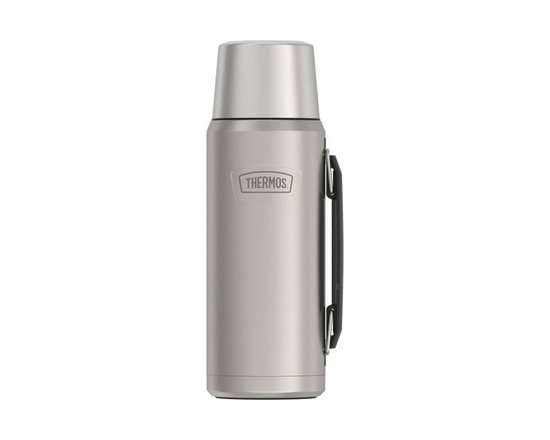 Thermos Icon Series Vacuum-Insulated Stainless Steel 1.2 L Beverage Bottle, Silver (Silver)