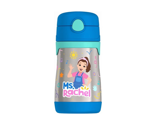 Bouteille de Paille de 10 oz en Acier iInoxydable Isolée Sous Vide Thermos Baby, Ms. Rachel