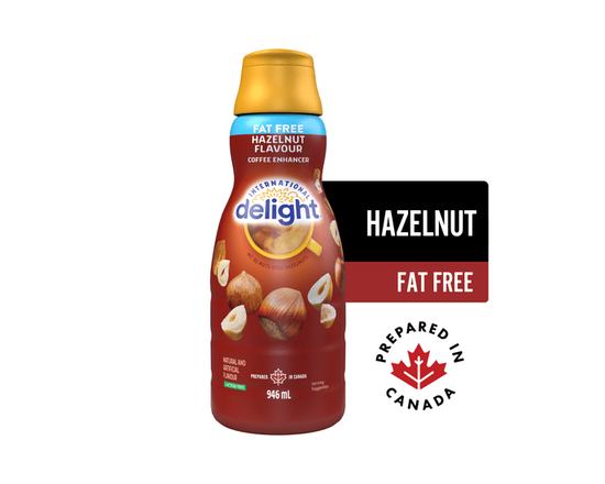 International Delight Fat Free Hazelnut Coffee Creamer, 946mL - 946 ml