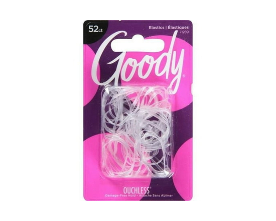 Goody Classic Polyband Clear Elastic Bands - 52CT - 52 Count (Pack of 3)