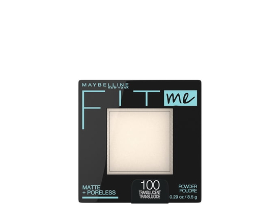Poudre Fit Me Matte + Poreless Maybelline New York, Poudre visage compacte avec contrôle de la brillance longue durée, Pour peaux normales à grasses,