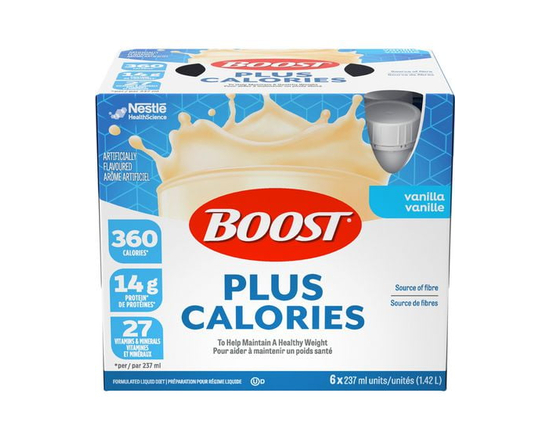 BOOST PLUS Complete Nutrition Drink – Vanilla, 6 x 237 ml