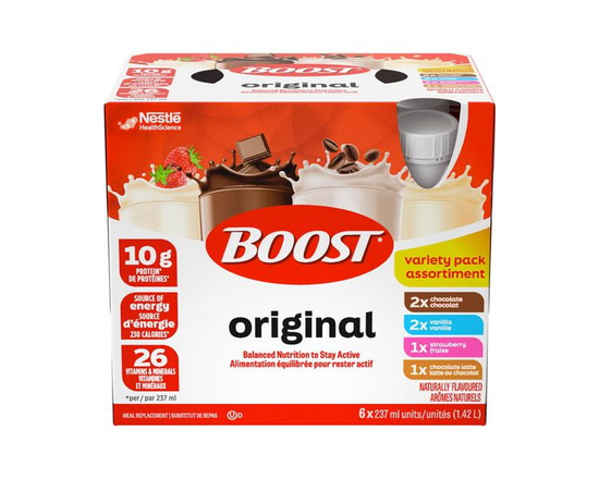 BOOST Original Meal Replacement Drink – Variety, 6 x 237 ml