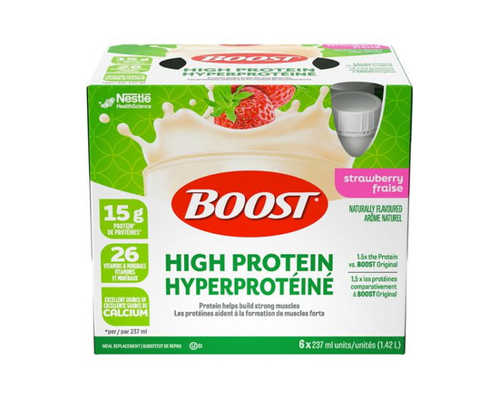 Boost HIgh Protein Meal Replacement Drink - Strawberry 6x237 ML