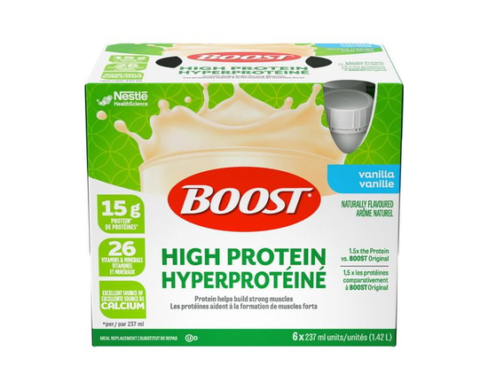 Boost HIgh Protein Meal Replacement Drink - Vanilla 6x237 ML