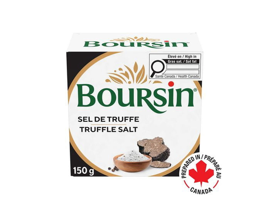 Boursin sel de truffe et au soupçon de poivre, fromage à tartiner 150g