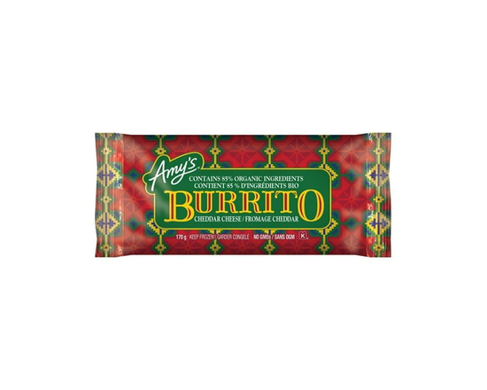 E-AMYS ORGANIC BN & CHEESE BURRITO - 170 g