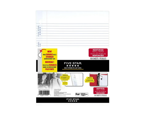 Five Star Reinforced Refill Paper