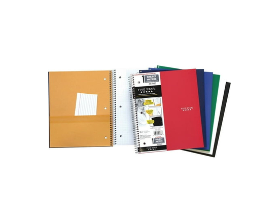 Five Star 1 Subject Wirebound Graph Rule Notebooks