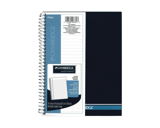 Cambridge® Business Notebook, 8 x 9.5