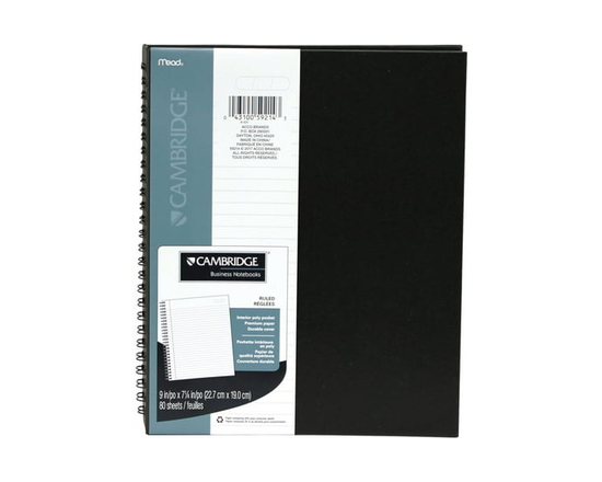 Cambridge Hardcover Business Notebook Medium