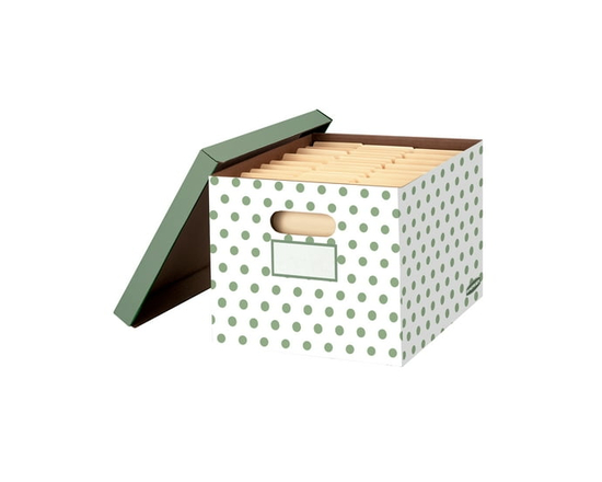 Fellowes Bankers Box Decorative Storage Box - 2 pack, Corrugate