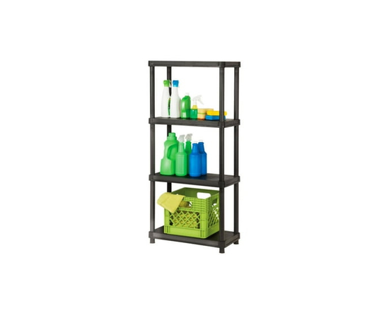 Ramtuff 4-Level Plastic Shelving System 12" x 24" - M