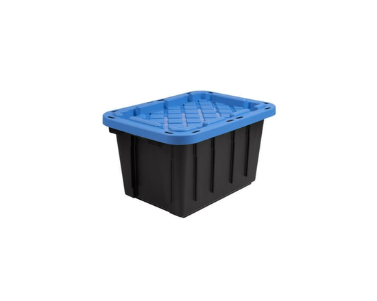 Ramtuff Strong Box 45-L Black and Blue Lid - 45-L