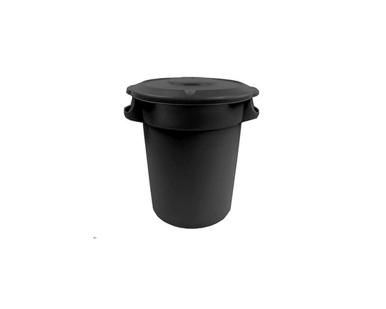 RAMTUFF Outdoor Trash Can Black 77 L