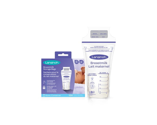 Lansinoh Breastmilk Storage Bags, 100 Count, Leak-Proof Breast Milk Freezer Bags, 6 oz