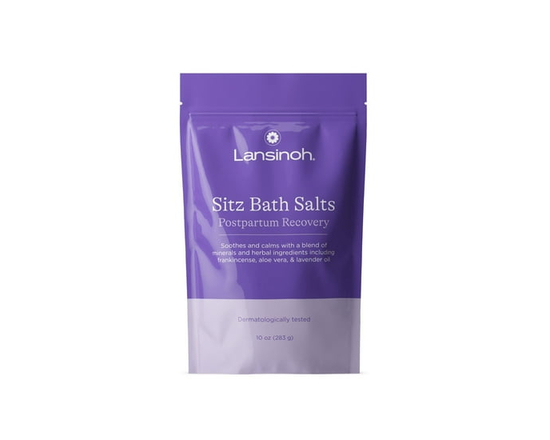Sels de bain Lansinoh Sitz, Bain de Sel d'Epsom, 10 oz, un essentiel post-partum pour les soins personnels, Huile de lavande apaisante, Encens et Aloe