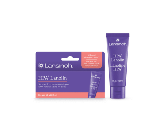 Crème pour mamelons Lansinoh HPA Lanoline, apaise et protège les mamelons douloureux et secs, indispensables pour l'allaitement, 40 grammes, sûre pour