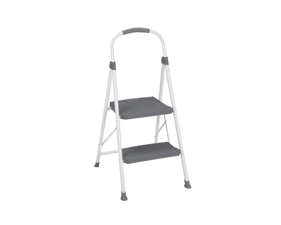 COSCO 1 Step Non-Folding Steel Step Stool with 7ft 3in Max Reach (Platinum & Black color, Steel)