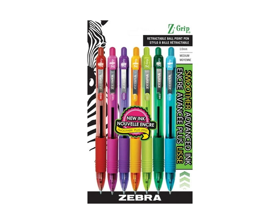 ZEBRA Z-Grip Retractable Ballpoint Pens
