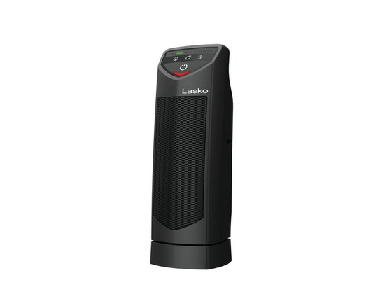 Chaufferette tour électrique céramique oscillante 1&nbsp;500&nbsp;W 14" Lasko, noire, CT14320C - 14 po
