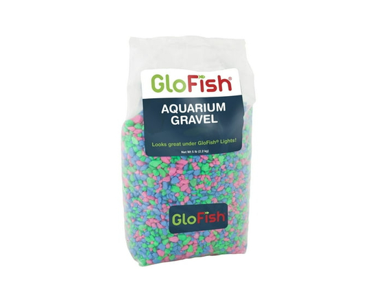 GloFish® Gravel 5lb, Pink/Green/Blue Fluorescent