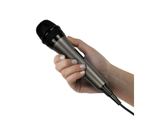 Singing Machine SMM205CA Unidirectional Dynamic Karaoke Microphone with 3.2 Meter Cord, Black, One Size