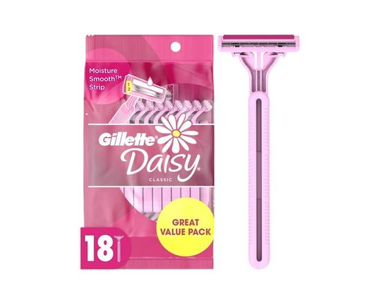 Gillette Daisy Classic Womens Disposable Razor, 18 Count