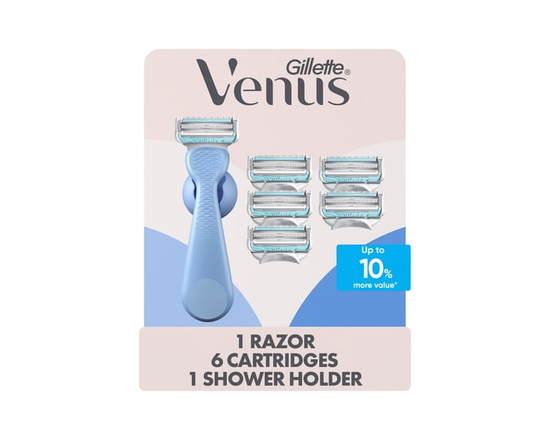Gillette Venus for Pubic Hair & Skin, Bikini Razor for Women, Razor Handle plus 6 Refills