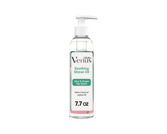 Gillette Venus Soothing Shave Oil, Aloe & Green Tea Scented, 6 oz - 227716