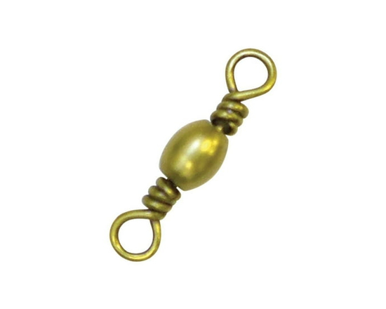 Eagle Claw Q01011-007 Barrel Swivels, Brass, Size 7, 22Lb Test, 7Pk