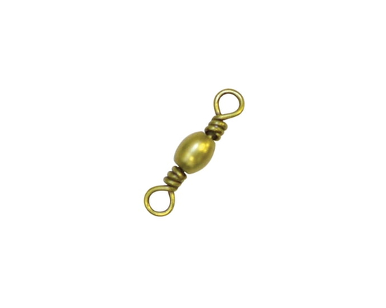 Eagle Claw Q01011-014 Barrel Swivels, Brass, Size 14, 10Lb Test, 8Pk