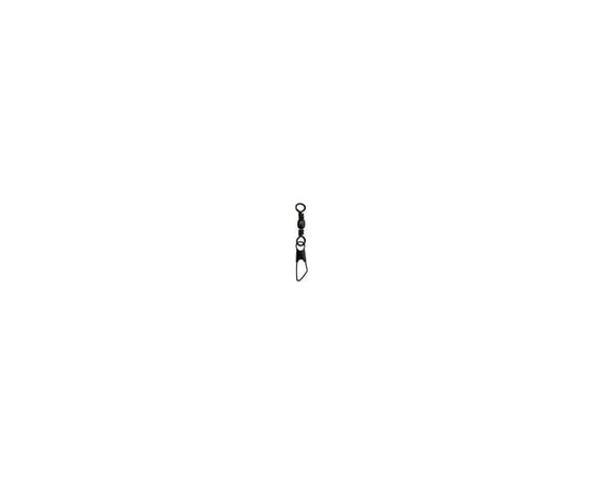 Eagle Claw Q01042-014 Barrel Swivel w/ Safety Snap, Black, Size 14, 10Lb Test, 7 Pk