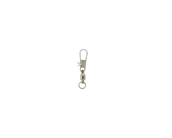 Eagle Claw Q01083-002 Ball Swivel w/Interlock Snap, Nickel, Size 2, 15Lb Test, 3Pk
