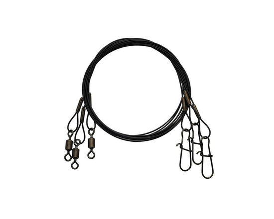Eagle Claw Q08012-006 12" Black Leaders, 30Lb Test, 3Pk
