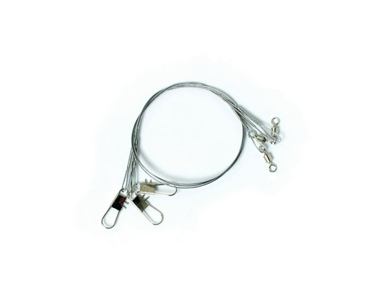 Eagle Claw Q08013-000 Leader en acier de 4", test de 20 lb, paquet de 3