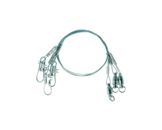 Eagle Claw QLSBBB30-9 9" Ball bearing steel leaders, 30Lb test, 3Pk