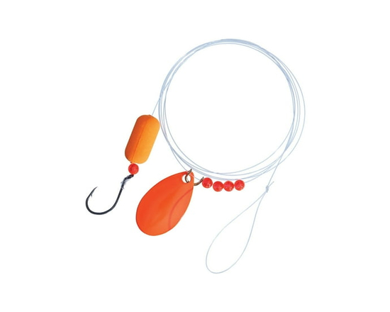Eagle Claw QLWFRFO1-4 Laser Walleye Floating Rig, Single Size 4 Hook, Fluorescent Orange