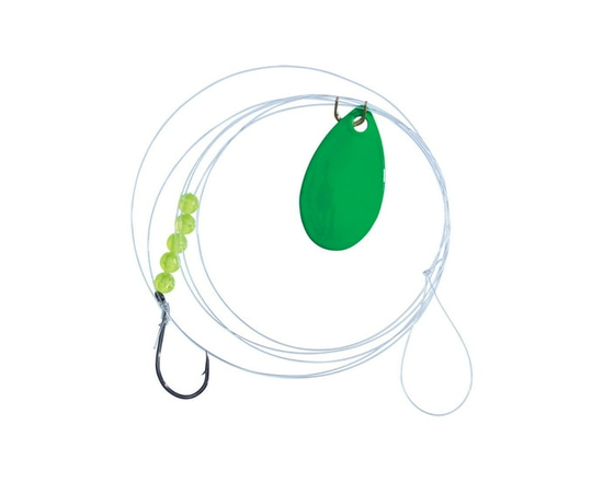 Eagle Claw QLWRGR1-4 Bas de ligne laser pour la pêche au doré, hameçon simple taille 4, vert
